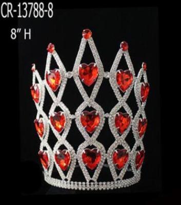 China 8 Inch Fashionable Elegant Valentine's Pageant Crown For Girl for sale