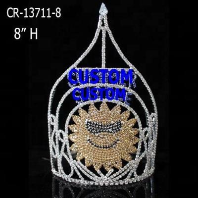 China Fashionable Elegant Sun Beach Custom Express Adjustable Pageant Crown for sale