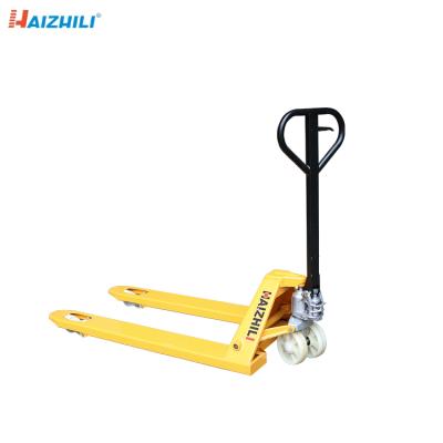 China Hotels HaizhiLi Manual Material Handling Equipment Hand Pallet Truck for sale