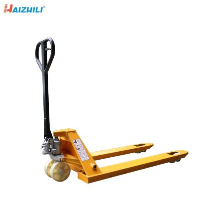 China HaizhiLi handling equipment sale of hotels as hot cakes china small manual hydraulic hand pallet truck for sale