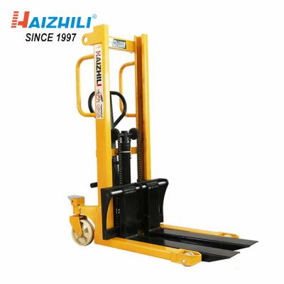 China Hotels HaizhiLi Multifunction Hydraulic Manual Reach Pallet Stacker Truck for sale