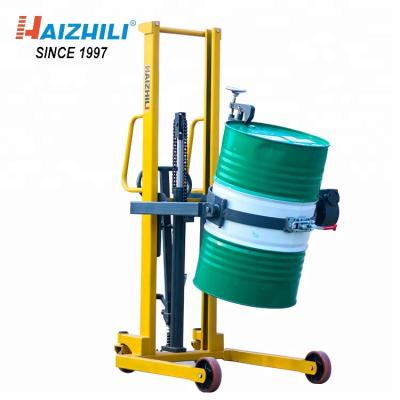 China Hotels HaizhiLi Material Handling Appliances Drum Circle Porter Drum Lifter Manual Oil Drum Lifter for sale