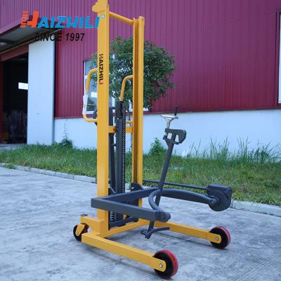 China Hotels HaizhiLi Hot Sale Drum Handling Equipment Adjustable Manual Drum Lifter for sale