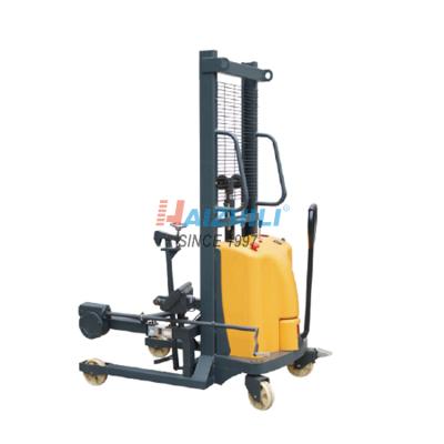 China Hotels HaizhiLi Material Handling Equipment Hydraulic Semi Electric Drum Lifter Rocker Drum Lifter for sale