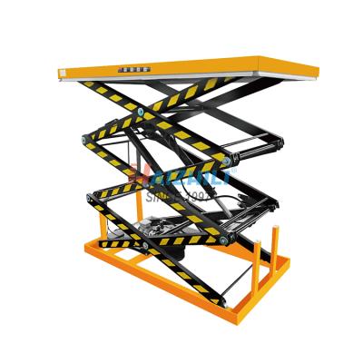 China Haizhili Hotels Handing Equipment Factory Price Shops Low Loud Electric Hydraulic Scissor Lift Table 3 for sale