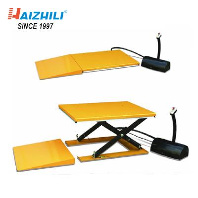 China Hotels HaizhiLi Material Handling Equipment Stationary Scissor Platform Lift Table for sale