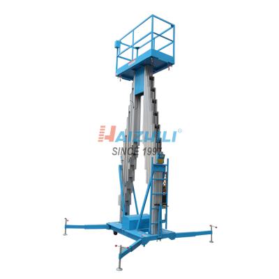 China HaizhiLi Easy Material Handling Equipment Hot Sale Convenience Safety Operation Mast Aluminum Alloy Single Mast Lift Working Platform for sale