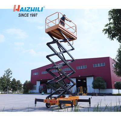 China High Quality Easy Operation Safety Convenience HaizhiLi Material Handling Equipment Folding Electric Portable Scissor Lift Platform for sale