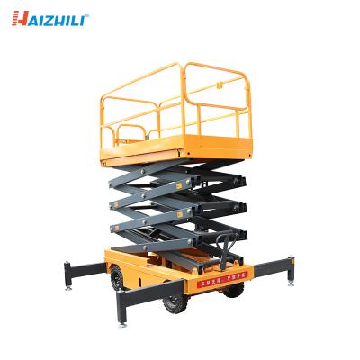 China Easy Operation Safety Convenience Haizhili Handing Equipment Mobile Electric Platform Lift Mini Scissor Platform Lift for sale