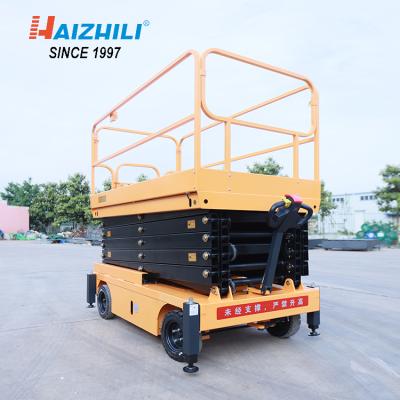 China Easy Operation Safety Convenience HaizhiLi Material Handling Equipment Lift Platform Scissor Lift Table Hydraulic Portable Aerial Cage for sale