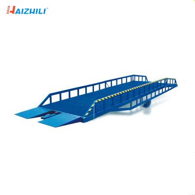 China Hotel HaizhiLi Material Handling Equipment Factory Adjustable Height 6 Ton Mobile Hydraulic Container Loading Ramp for sale