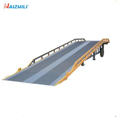 China Hotels HaizhiLi Material Handling Equipment 6-10 Tons Dock Ramp Used For Container Warehouse Loading Ramp for sale