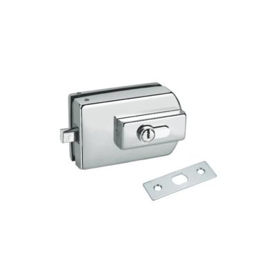 China Stainless Steel Hotel Lock Stainless Steel Glass Door Home Bathroom Frameless Double Glass Door Lock 8~12mm Sliding Glass Door Lock for sale