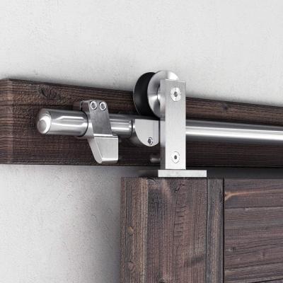 China CRITERIA Wrought Iron Farmhouse Soundproof Interior Sliding Door Hardware 6 Feet Rail Hanging Single Slide Kit Sliding Barn Door Hardware for sale