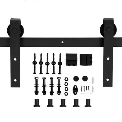 China Waterproof Hardware Bypass Barn Door CRITERIA Sliding Track Kit Bent Hanger Bypassing System Barn Door Hardware for sale