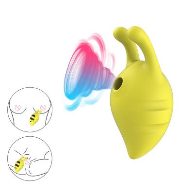 China Hot selling female sex toy waterproof bee sucking nipple clitoris sucking vibrator for sale