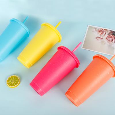 China Viable Custom Mug 22oz Colored Matte Plastic Tumblers For Vinyl Double Wall Reusable Acrylic Drinks Cup Diy Gifts for sale