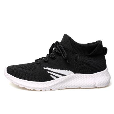 China Wholesale Men's Breathable Sports Running Shoes Sneakers Men's Casual Shoes EVA Knitted Styles Walking Shoes for sale