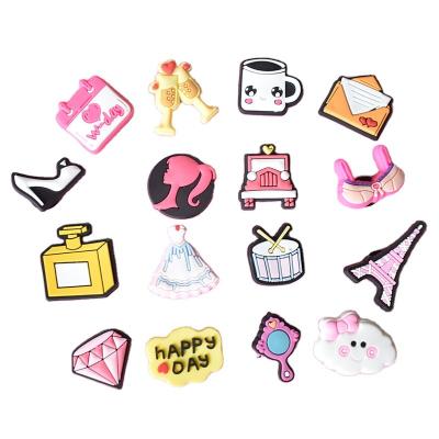 China CHEAP Hamper Charm PVC Shoe Different Charms For Shoe And Bracelet With Holes Party Gift for sale