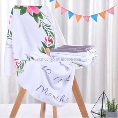 China 2018 Anti-pilling Baby Photography Backdrop Newborn Muslin Wrap Monthly Baby Milestone Blanket for sale