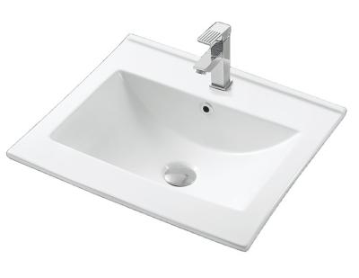 China Easy Clean High Quality Bathroom Sanitary Ware Porcelain Cabinet Sink White Elegant Wash Basin for sale