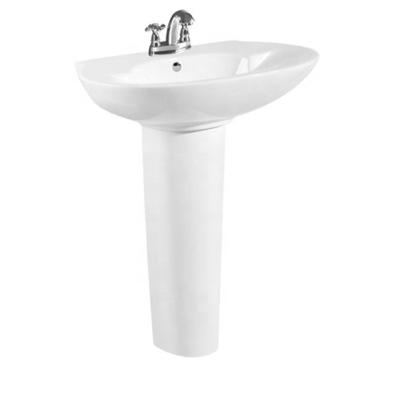 China Best Quality Easy Clean Household Round Pedestal Floor-Standing Bathroom Sink for sale