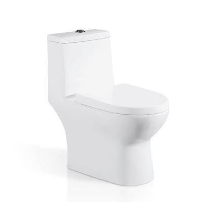 China Modern Double-Flow Sanitary Ware Siphon Flush One Piece Toilet Bowl for sale