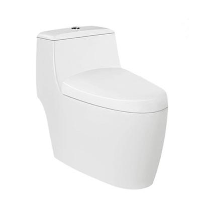 China Newest Elegant Sanitary Design Manufacturer Toilet Bowl Double-Flow Porcelain Ware One Piece Round Toilet for sale