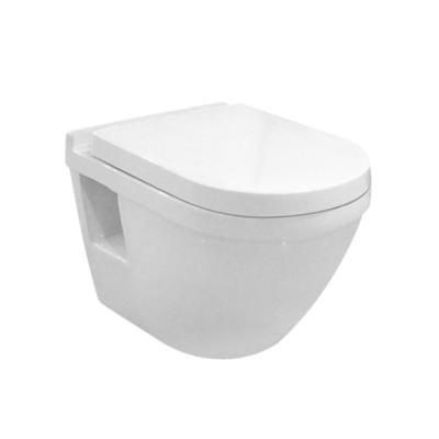 China Oval Shape Concealed Flush Bowl Ceramic Cistern Public Toilet Gravity Toilet Wall Mounted Toilet for sale