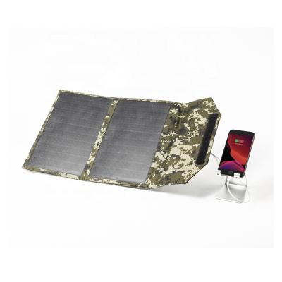 China Flexible Portable Manufacturer Portable Solar panels charger 20W folding solar panels 2 USB output QC 3.0 mobile phone charger for sale