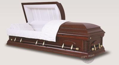 China SUMMERVILLE Wooden Casket US Style Wooden Coffin Retail Adult for sale