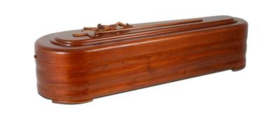 China Paulownia Wooden Coffin Wood Casket European Style 2,000 X 650 X 480mm for sale