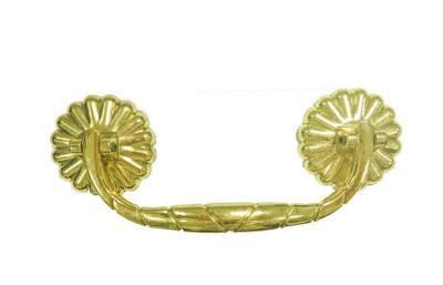 China High Polished Gold Coffin Handle funeral products / Accessories And Hardware for sale