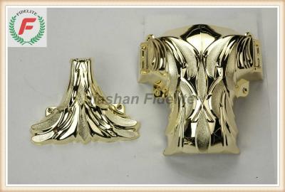 China Gold Silver Copper PP Or ABS Plastic Casket Corner 1# Leaf Funeral Decoration for sale