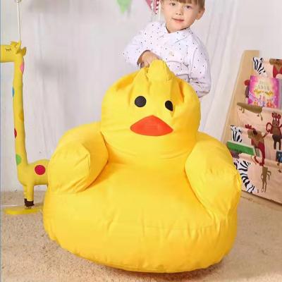 China Adjustable (Other) New Luxury Super Soft Children Cute Yellow Animal Bean Bag Chair Duck Shape Living Room Chairs for sale