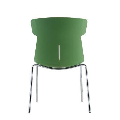 China Factory wholesale high quality modern luxury cafe leisure green plastic hotel chairs dining for sale