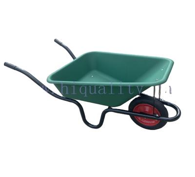 China WB3800 Plastic Tray Wheel Barrow Eco - Friendly Barrow With Solid Wheel for sale