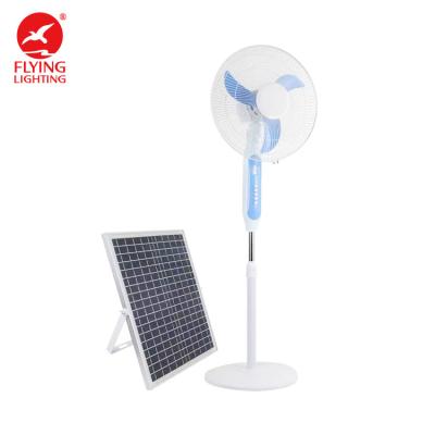 China Solar LED Light Fan Workshop Project Use Power Down Hot Weather Led Light Fan for sale