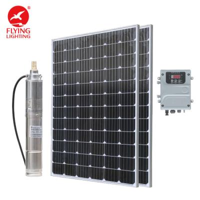 China 180W Water Home Use High Efficiency DC Solar Pump System 1 Cubic Meter Per Hour Max Flow Submerged Well Deep Solar Water Pump for sale