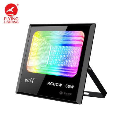 China Flying SCENERY Lighting RGBCW Colors App Control Dance to Music Rhythm for Concert Party Led Flood Light for sale