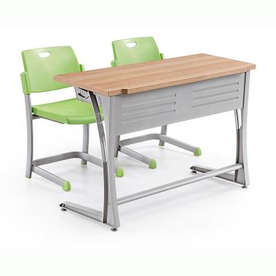 China School Office Desk College School Furniture Double Classroom Desk And Chair for sale