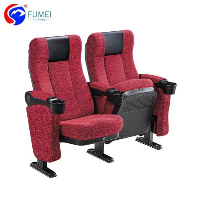 China Commercial Furniture Used Movie Theater Folding Seats, Professional Theater Seats Wholesale Fabric Wood Armrests, Cinema Seats Theater Chair for sale