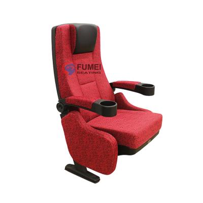 China Good Prices Fabric Commercial Theater Furniture Theater Seat Movie Cinema Folding Seating Chair With Cup Holder Armrest For Sale for sale