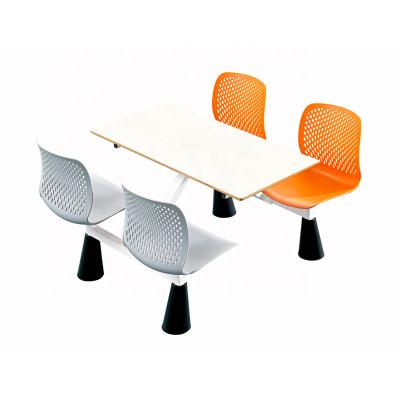 China Modern School Restaurant Furniture Canteen Dining Table And Chair Set for sale