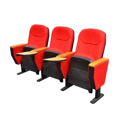 China Modern Auditorium Chairs With Writing Wooden Pad, Auditorium Lecture Hall Seating Chairs, Auditorium Seating Chair With Writing Tablet for sale