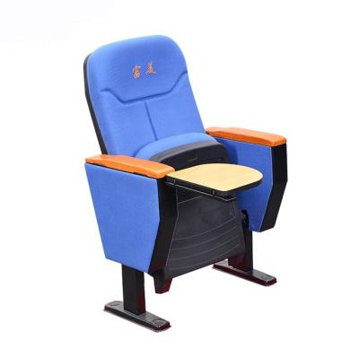 China Commercial Furniture Wood Armrest And Writing Tablet Chair For Auditorium for sale