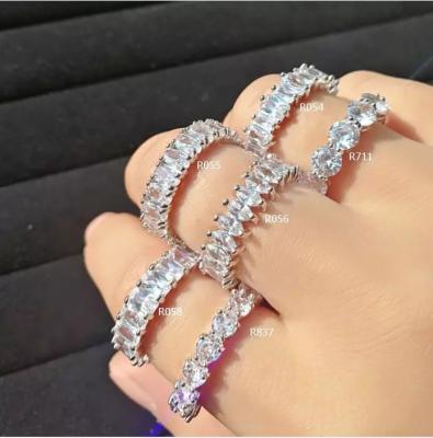 China FASHION Ring US6/US7/US8 /US9 Crystal Zircon Band Ring Minimalist Hip Hop Ring CIA Copper Zircon Ring for sale