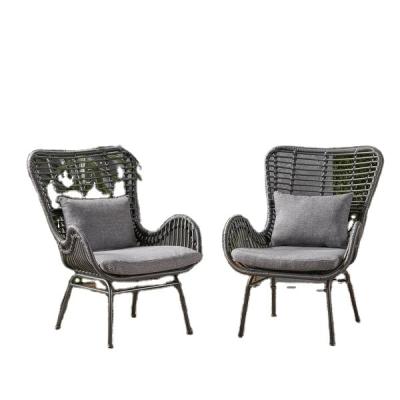 China Montana Outdoor Club Chairs Modern Black Color (Set of 2) by Christopher Knight Home for sale