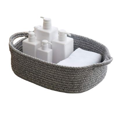 China Sustainable Cotton Rope Storage Basket, Changing Cube Table Organizer, Woven Nursery Storage Bin for sale