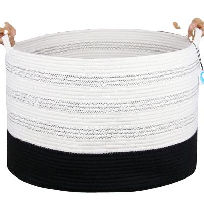 China Large Sustainable Cotton Rope Hamper 22